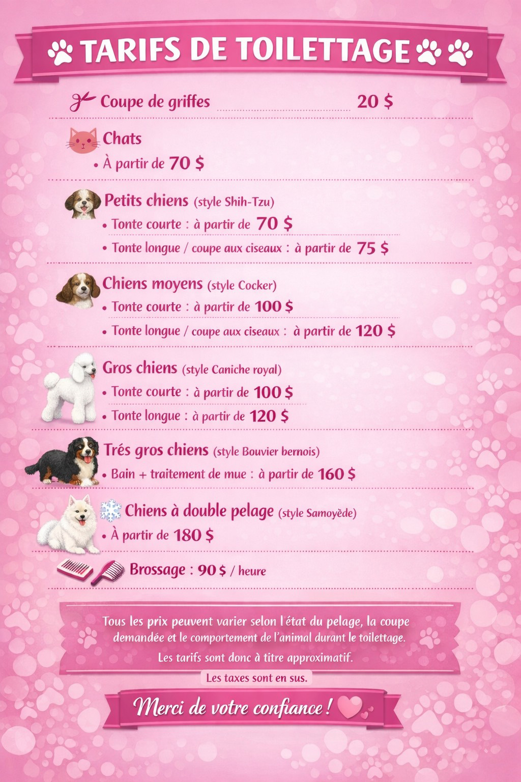 Prix Beaute Royale Toilettage